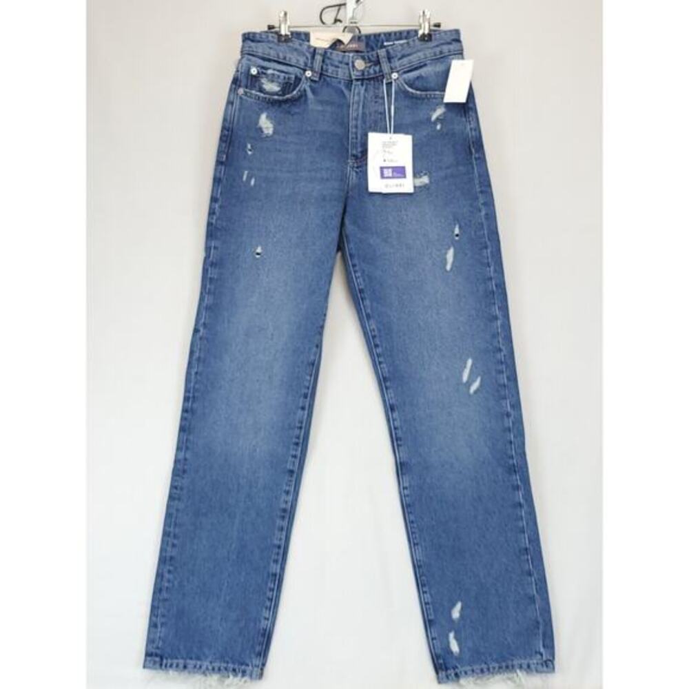 DL1961 Noah Tapered Straight Frayed Hem Distressed Blue Denim Pants Men 28‎ x 31